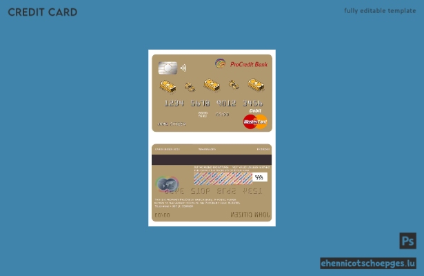 Albania Procredit Bank Mastercard – Beispielvorschau